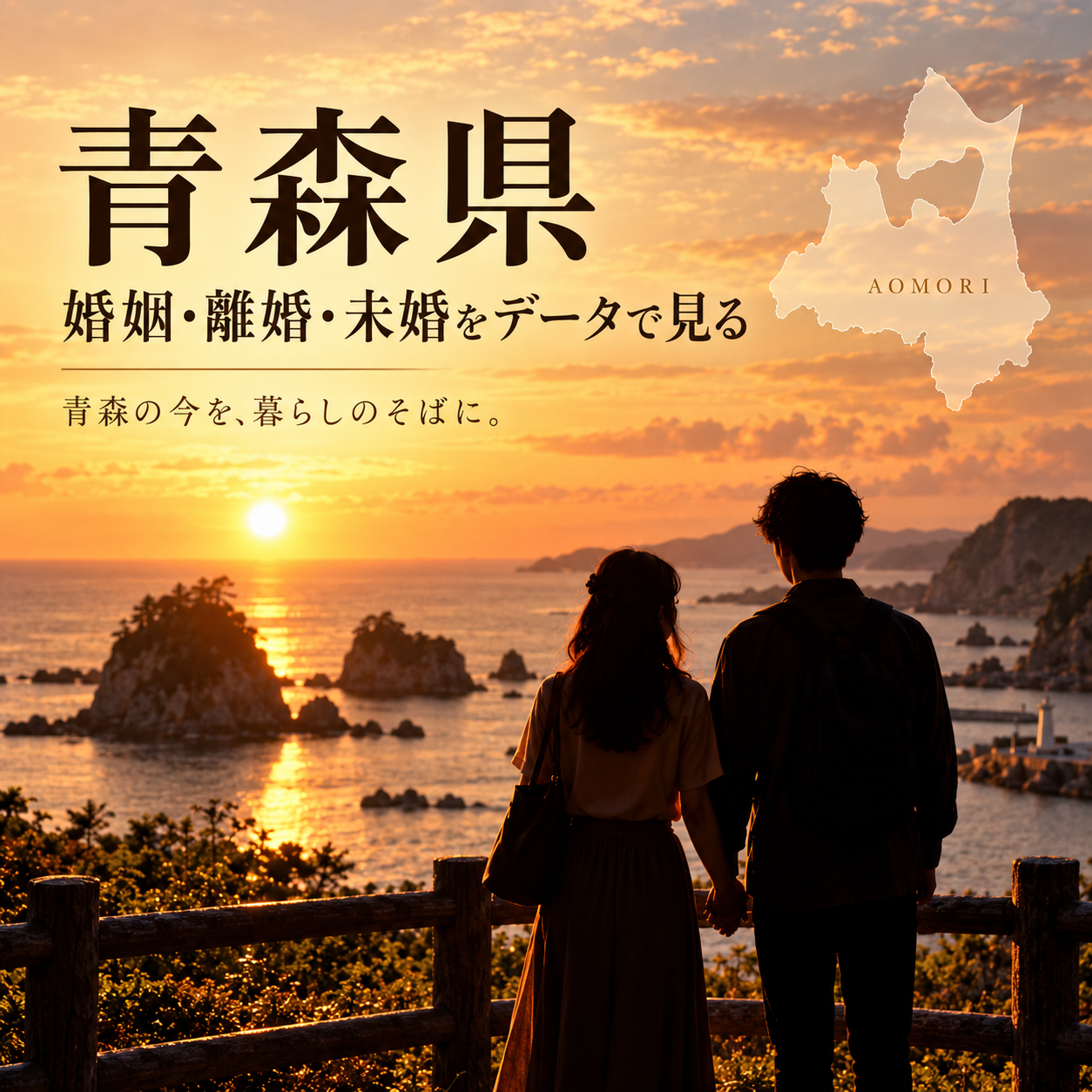 年代別に見ると、若い世代ほど未婚割合が高くなっていく傾向に。